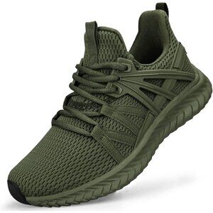 Women's Green Slip On Lightweight Casual Walking Tennis Sneakers for Gym Shoes